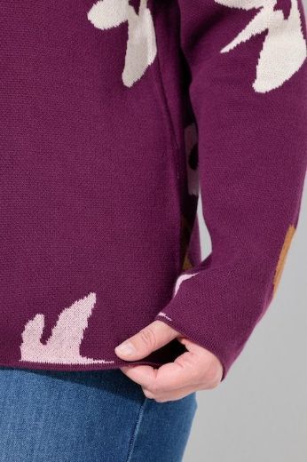 Plus size veliki brojevi Pulover od eko pamuka s printom za punije