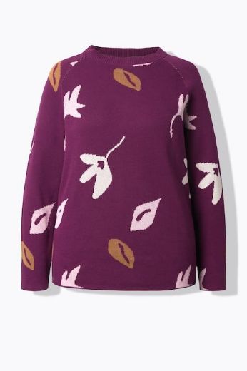 Plus size veliki brojevi Pulover od eko pamuka s printom za punije