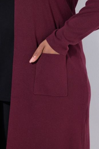 Plus size veliki brojevi Kardigan dugi model s džepovima za punije