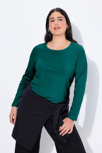 Plus size veliki brojevi Majica dugi rukavi okrugli izrez za punije