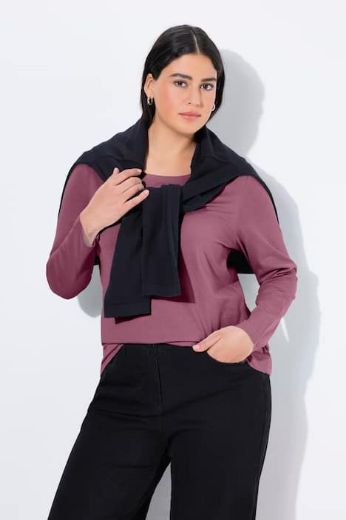 Plus size veliki brojevi Majica dugi rukavi okrugli izrez za punije