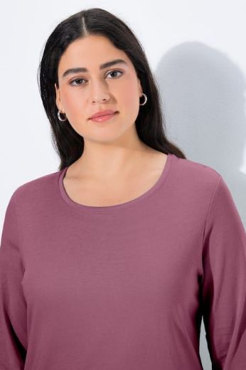 Plus size veliki brojevi Majica dugi rukavi okrugli izrez za punije