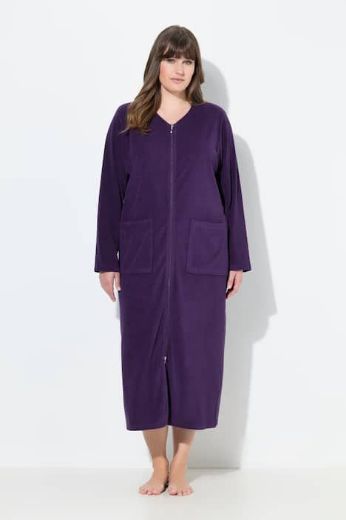 Plus size veliki brojevi Bademantil s džepovima za punije