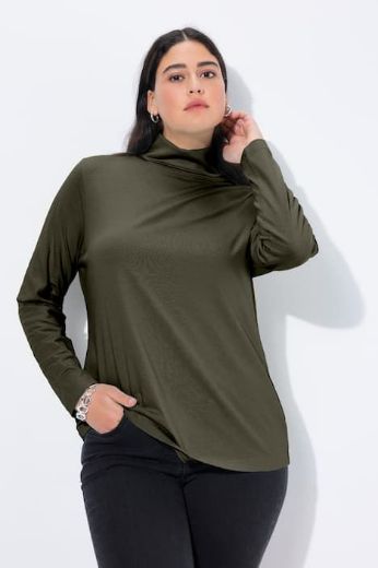 Plus size veliki brojevi Majica rol ovratnik za punije