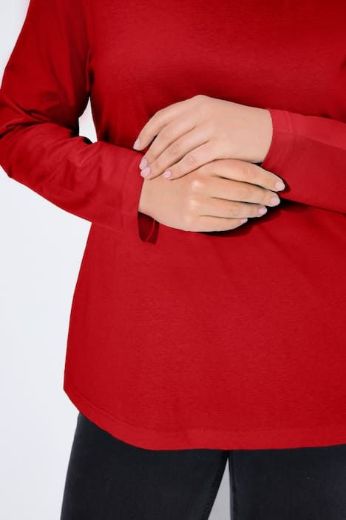 Plus size veliki brojevi Majica rol ovratnik za punije