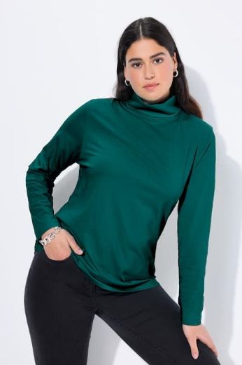 Plus size veliki brojevi Majica rol ovratnik za punije