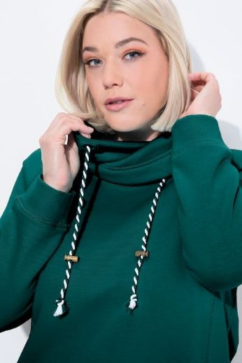 Plus size veliki brojevi Majica sportska s rol kragnom za punije