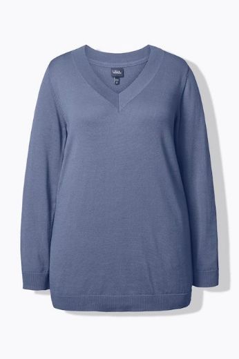 Plus size veliki brojevi Pulover s V ovratnikom za punije