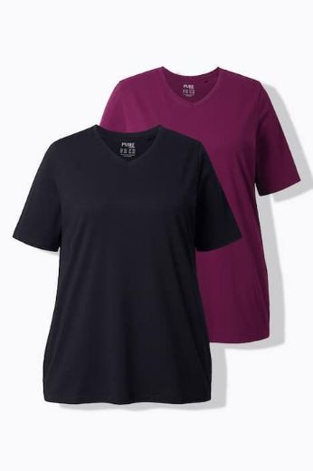 Plus size veliki brojevi Majica 2 komada kratkih rukava za punije