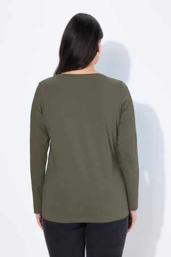 Plus size veliki brojevi Majica dugih rukava V ovratnika za punije