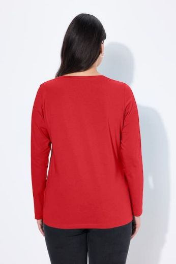 Plus size veliki brojevi Majica dugih rukava V ovratnika za punije