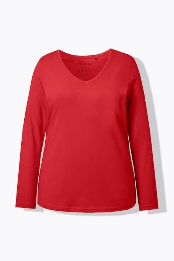 Plus size veliki brojevi Majica dugih rukava V ovratnika za punije