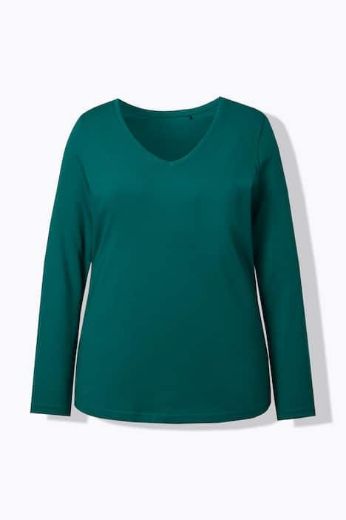 Plus size veliki brojevi Majica dugih rukava V ovratnika za punije