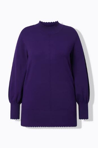 Plus size veliki brojevi Pulover s ukrasnim ovratnikom za punije