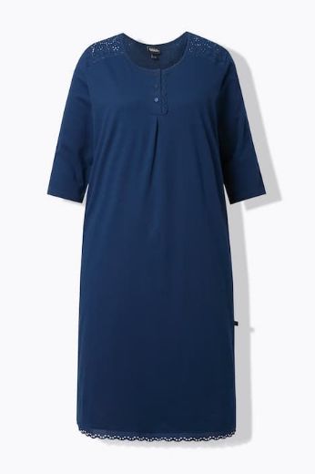 Plus size veliki brojevi Spavaćica 3/4 rukava s gumbićima za punije