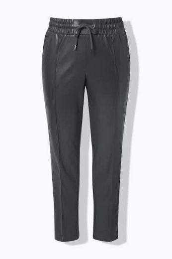 Plus size veliki brojevi Hlače imitacija kože na vezanje za punije