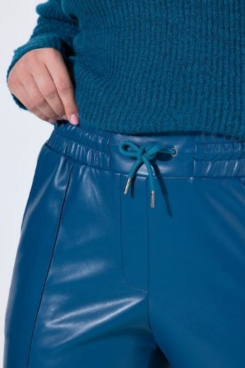 Plus size veliki brojevi Hlače imitacija kože na vezanje za punije