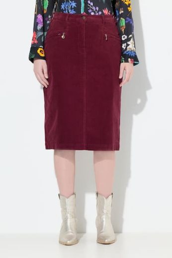 Plus size veliki brojevi Suknja midi od samta za punije