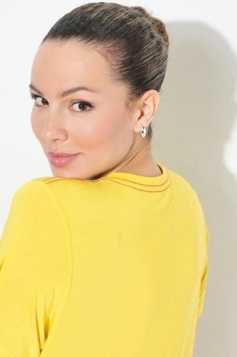 Plus size veliki brojevi Majica funkcionalna V ovratnik za punije