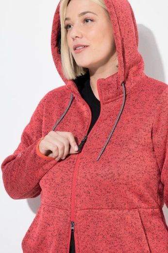 Plus size veliki brojevi Majica s patentnim zatvaračem i kapuljačom za punije