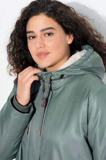 Plus size veliki brojevi Jakna s kapuljačom podstavljena za punije