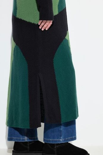 Plus size veliki brojevi Kardigan dugih rukava dužeg kroja za punije
