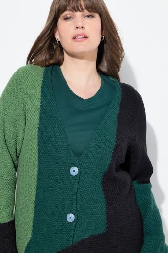 Plus size veliki brojevi Kardigan dugih rukava dužeg kroja za punije