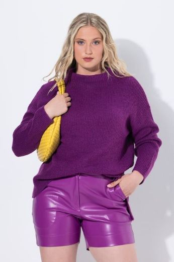 Plus size veliki brojevi Pulover povišenog ovratnika za punije