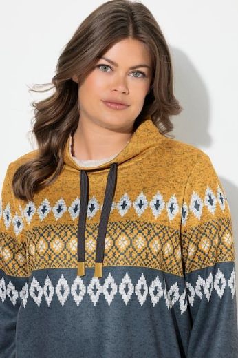 Plus size veliki brojevi Pulover dugih rukava povišenog ovratnika za punije