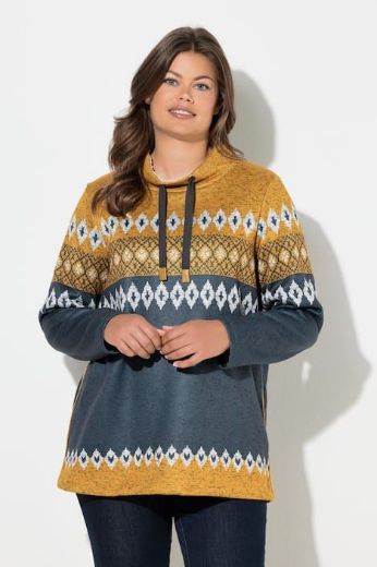 Plus size veliki brojevi Pulover dugih rukava povišenog ovratnika za punije