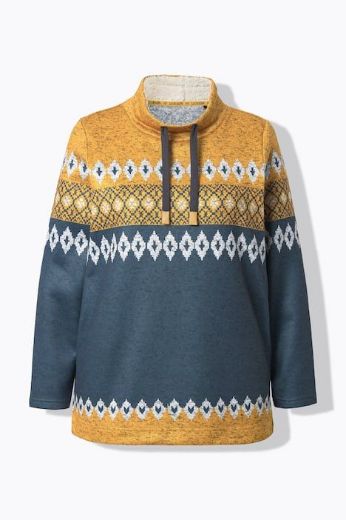 Plus size veliki brojevi Pulover dugih rukava povišenog ovratnika za punije