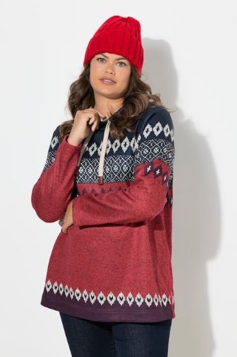 Plus size veliki brojevi Pulover dugih rukava povišenog ovratnika za punije