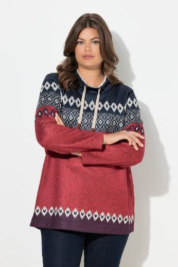 Plus size veliki brojevi Pulover dugih rukava povišenog ovratnika za punije