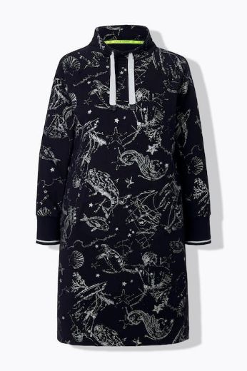 Plus size veliki brojevi Haljina dugih rukava povišenog ovratnika za punije