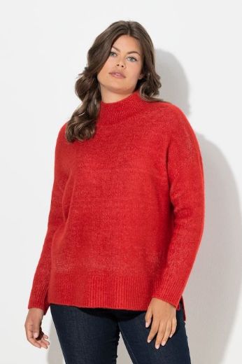 Plus size veliki brojevi Pulover dugih rukava povišenog ovratnika za punije