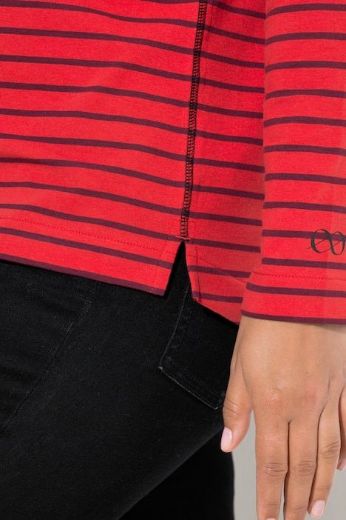 Plus size veliki brojevi Majica dugih rukava na pruge za punije