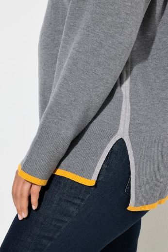 Plus size veliki brojevi Pulover dugih rukava povišenog ovratnika za punije