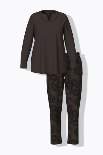 Plus size veliki brojevi Pidžama dugih rukava i dugih nogavica za punije