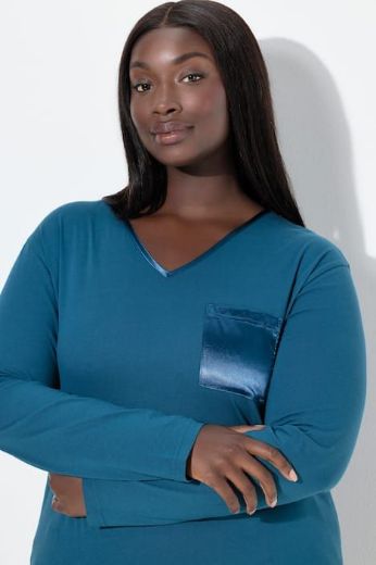 Plus size veliki brojevi Pidžama V ovratnik za punije