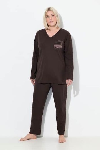 Plus size veliki brojevi Pidžama V ovratnik za punije