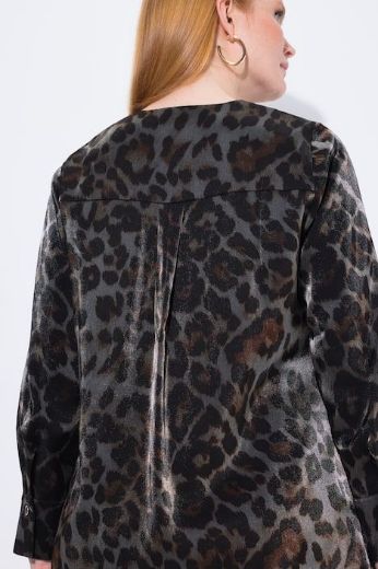 Plus size veliki brojevi Haljina midi dugih rukava za punije