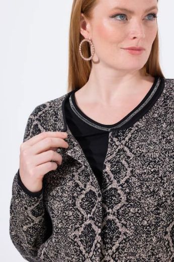 Plus size veliki brojevi Kardigan duhih rukava na kopčanje za punije