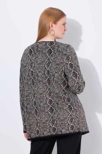 Plus size veliki brojevi Kardigan duhih rukava na kopčanje za punije