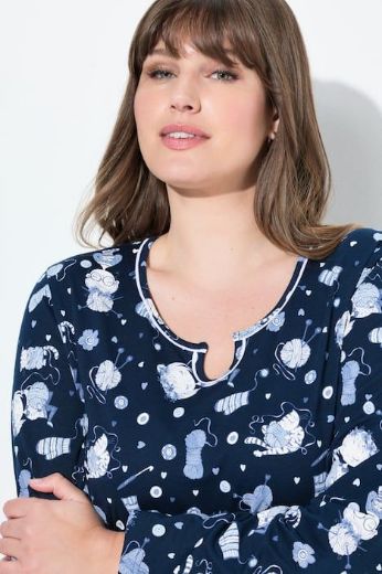 Plus size veliki brojevi Spavaćica dugih rukava 2 komada za punije