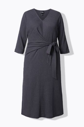 Plus size veliki brojevi Haljina midi 3/4 rukava za punije