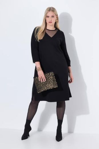 Plus size veliki brojevi Haljina midi 3/4 rukava za punije