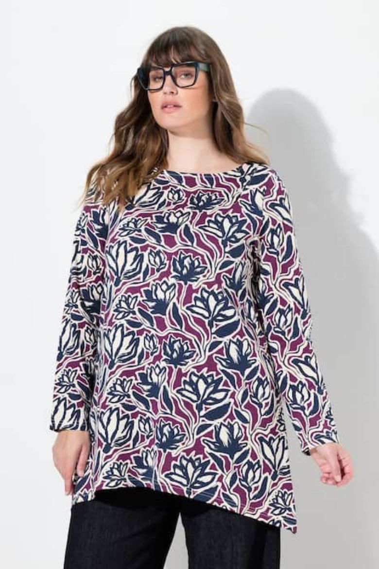 Plus size veliki brojevi Majica dugih rukava dužeg kroja za punije