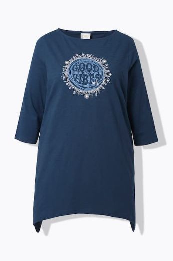 Plus size veliki brojevi Majica 3/4 rukava dužeg A kroja za punije