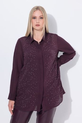 Plus size veliki brojevi Bluza elegantna dugih rukava na skriveno kopčanje za punije