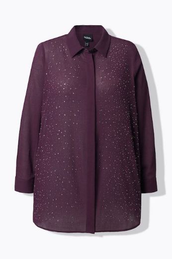 Plus size veliki brojevi Bluza elegantna dugih rukava na skriveno kopčanje za punije